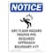 Signmission OSHA Notice Sign, 10" H, 7" W, Rigid Plastic, Arc Flash Hazard Proper Sign With Symbol, Portrait OS-NS-P-710-V-10168 - alternate 1